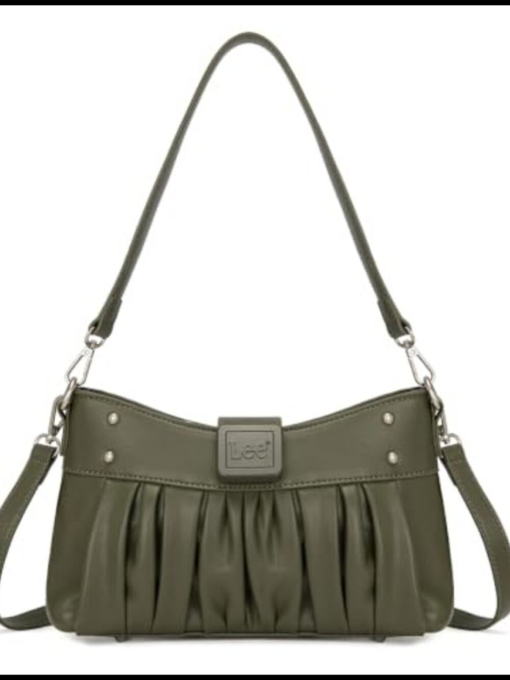 Vegan Leather Small Shoulder Bag Women Hobo Crossbody Detachable Strap